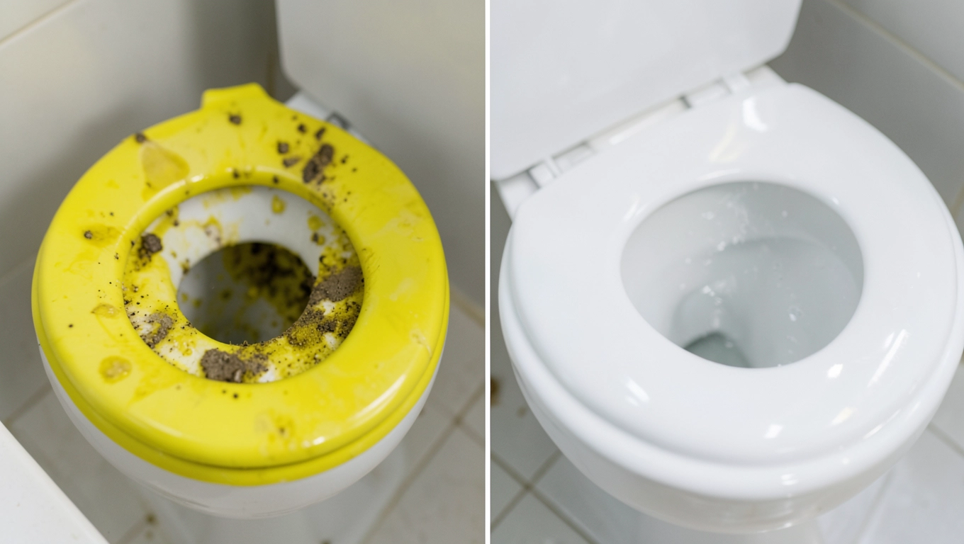 czym wyczyścić żółtą deskę sedesową