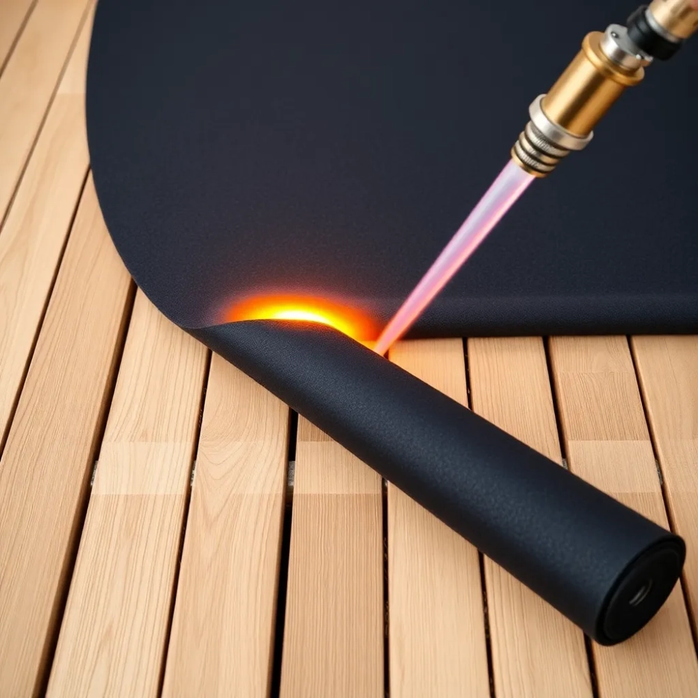 Jak kłaść papę termozgrzewalną na deski