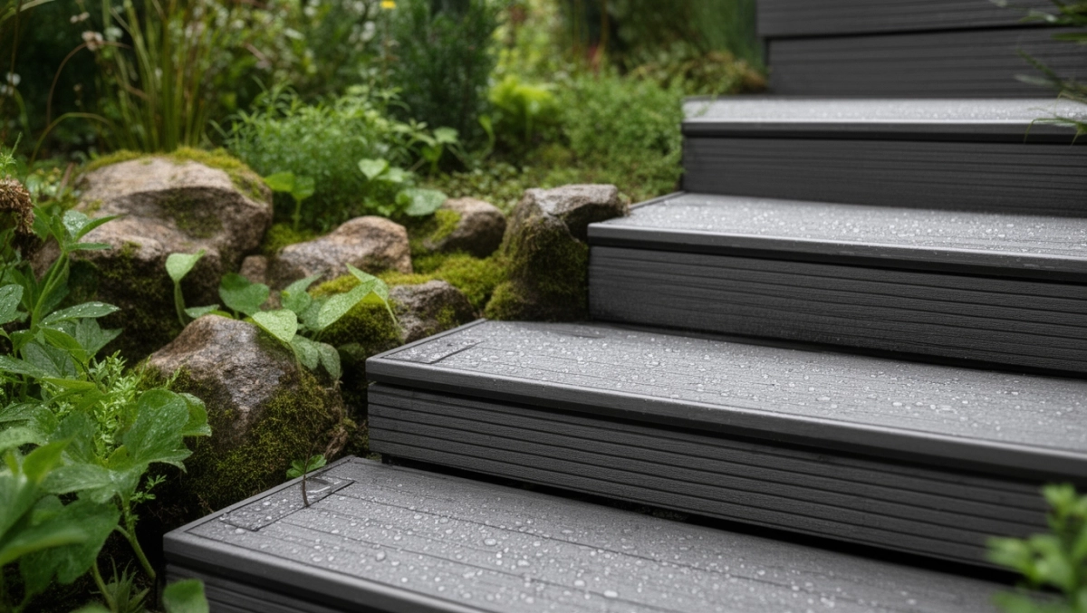 Schody z deski kompozytowej