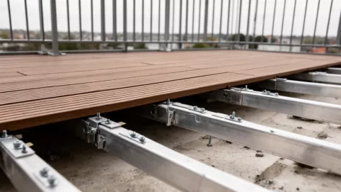 Montaż deski kompozytowej na balkonie