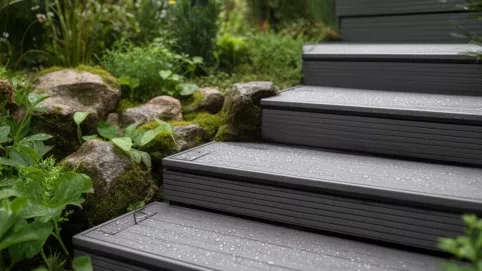 Schody z deski kompozytowej